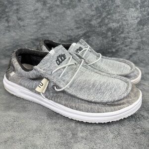 Hey Dude Men's Wally Free Galaxy Grey Slip On Shoes Size 9 No Tie